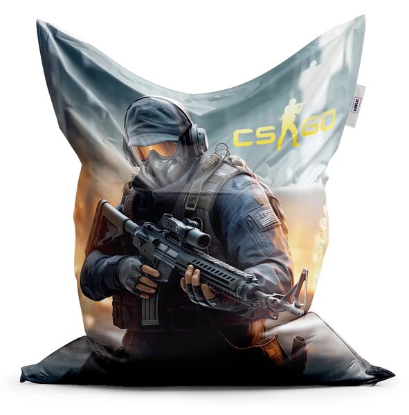 Sablio Sedací vak Classic CS:GO Voják 2 - 150x100 cm
