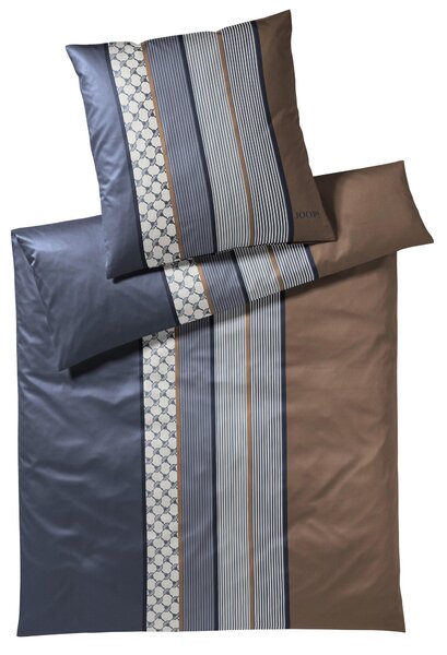 POVLEČENÍ, makosatén, modrá, hnědá, tmavě modrá, 135/200 cm Joop! - Online Only povlečení, Online Only