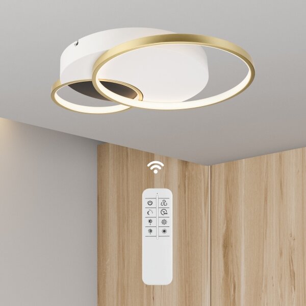 Stmívatelné stropní svítidlo BENITO LED/31W/230V 3000-6500K bílá/zlatá