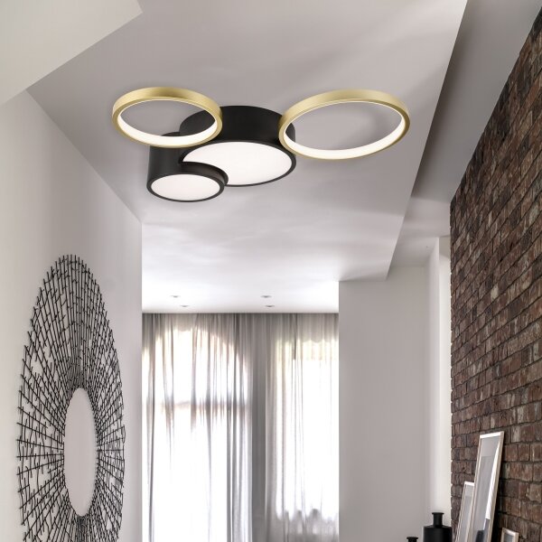 Stmívatelné stropní svítidlo ALIZEE LED/30W/230V 3000-6500K černá/zlatá