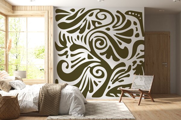 Fototapeta Vzor listů a větví, Designové fototapety na zeď, Populární fototapety, w08139v1 - Tapeko.co.cz
