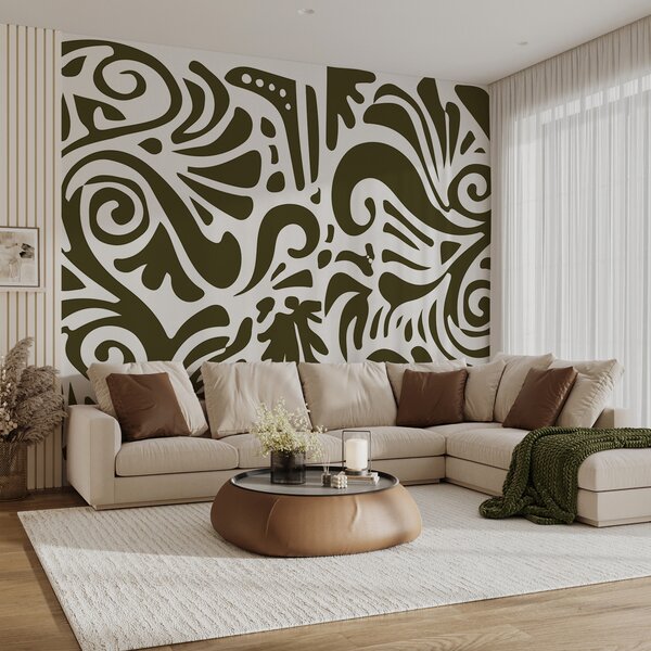 Fototapeta Vzor listů a větví, Designové fototapety na zeď, Populární fototapety, w08139v1 - Tapeko.co.cz