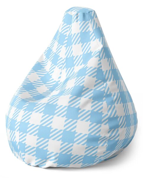 Sablio Sedací vak Pear Čtvercový vzor - 70 x 95 x 15 cm