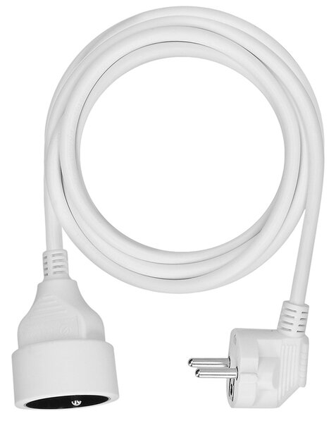 SOLIGHT Prodlužovací přívod 3m, 1 zásuvka, 16A/3680W, PVC, bílý