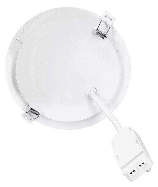 SOLIGHT LED mini panel koupelnový 2v1, 3CCT, 12W, 1020lm, IP54, stříbrný