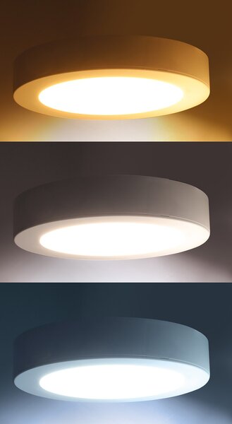 SOLIGHT LED mini panel koupelnový 2v1, 3CCT, 18W, 1530lm, IP54, bílý