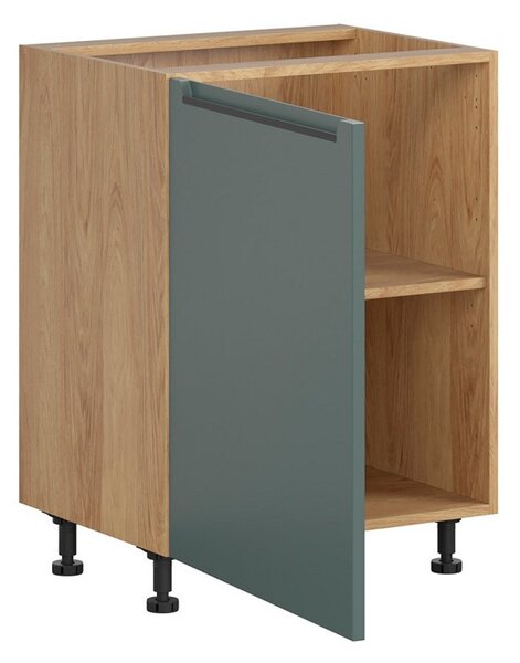 BRW Kuchyně Family Line Iris D-60/82-L, dub hikora/boho green matt