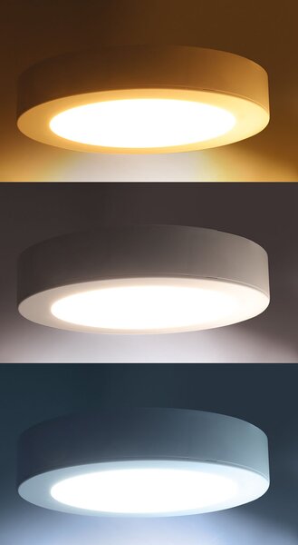 SOLIGHT LED mini panel koupelnový 2v1, 3CCT, 24W, 2040lm, IP54, bílý