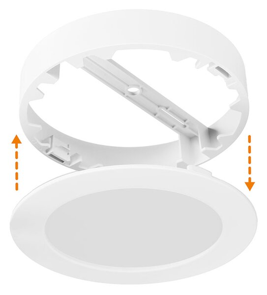 SOLIGHT LED mini panel koupelnový 2v1, 3CCT, 24W, 2040lm, IP54, bílý