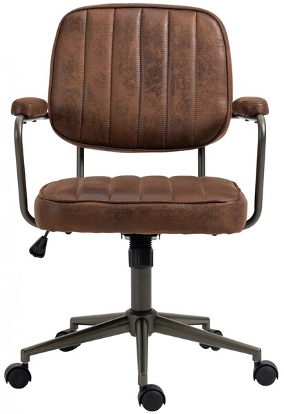 Kancelářská židle Natrona v industriálním stylu - koženka - Cognac antik