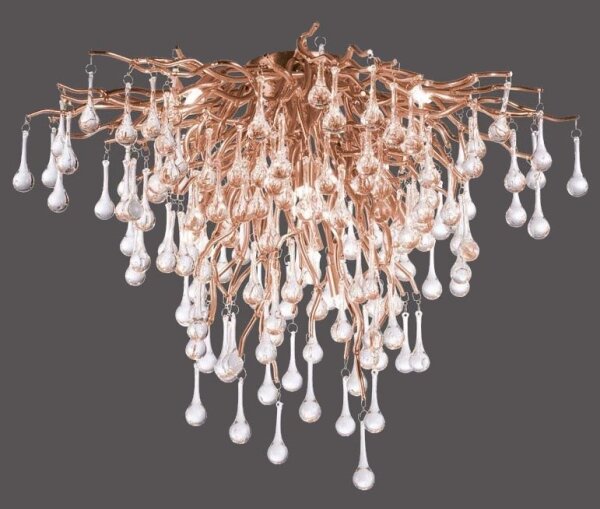 Paul Neuhaus 8091-11 - Přisazený lustr ICICLE 9xG9/40W/230V pr. 50 cm mosaz