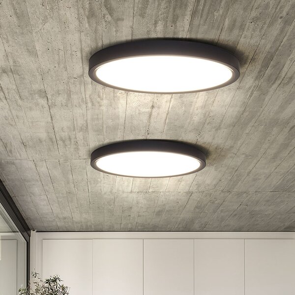 SOLIGHT LED osvětlení s dálkovým ovladačem Estela Black, 60W, 4500lm, 50cm, CCT