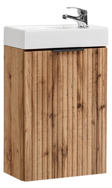 Comad Koupelnová skříňka s keramickým umyvadlem Adel Oak 40 cm - dub wotan