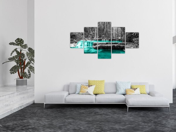 Obraz - Zimní řeka (125x70 cm)