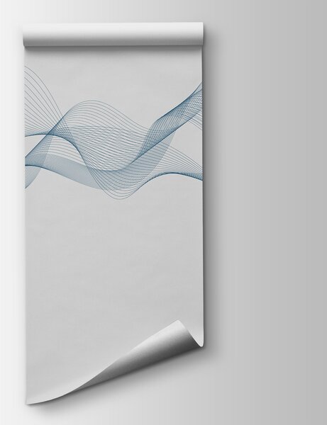 Fototapeta Modré čáry na bílém pozadí, Designové fototapety na zeď, Populární fototapety, w08075 - Tapeko.co.cz