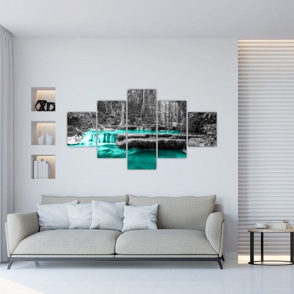 Obraz - Zimní řeka (125x70 cm)