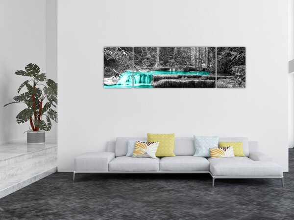Obraz - Zimní řeka (170x50 cm)