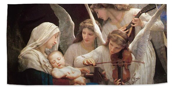 Sablio Ručník Panna s anděly - William-Adolphe Bouguereau - 30x50 cm