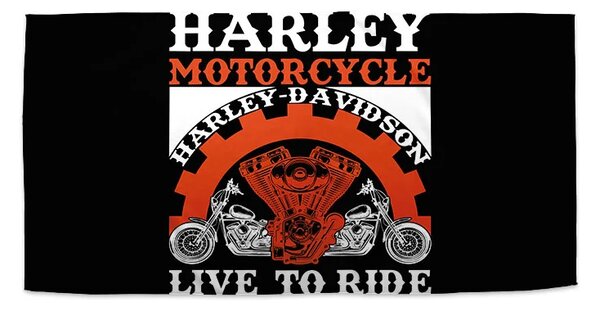 Sablio Ručník Harley-Davidson Live to ride - 30x50 cm