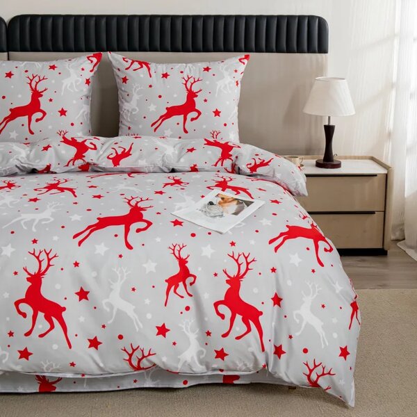 Povlečení z mikrovlákna SNOWDEER světle šedé Rozměr povlečení: 70 x 80 cm | 140 x 200 cm