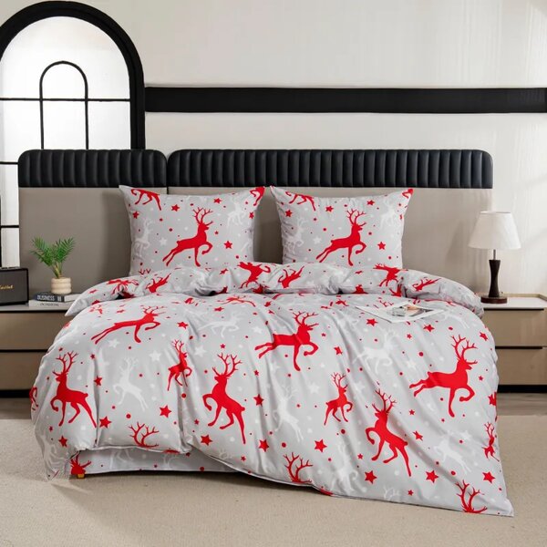 Povlečení z mikrovlákna SNOWDEER světle šedé Rozměr povlečení: 70 x 80 cm | 140 x 200 cm