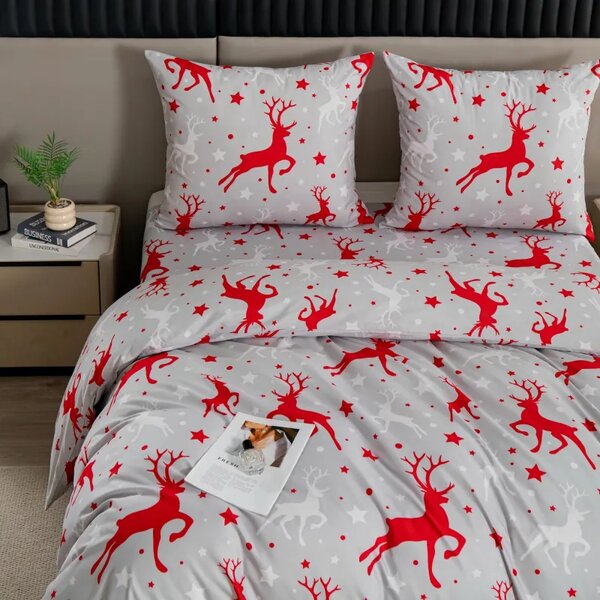 Povlečení z mikrovlákna SNOWDEER světle šedé Rozměr povlečení: 70 x 80 cm | 140 x 200 cm