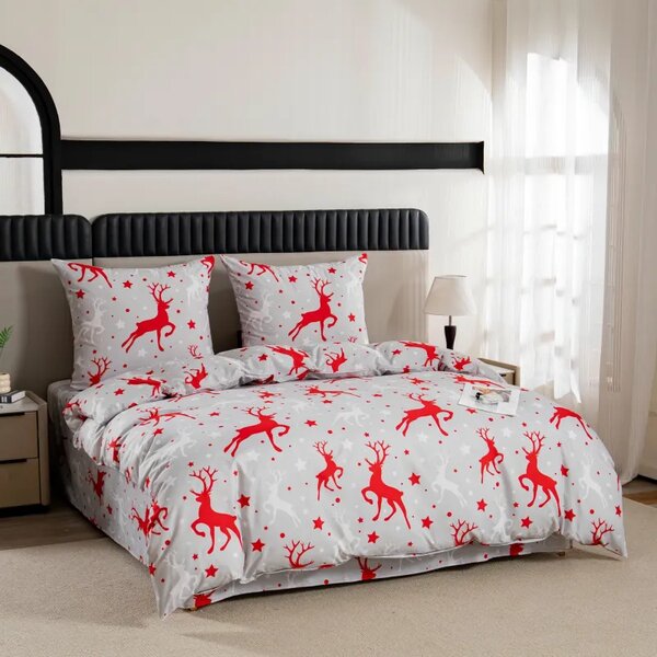 Povlečení z mikrovlákna SNOWDEER světle šedé Rozměr povlečení: 70 x 80 cm | 140 x 200 cm