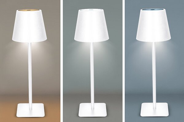 SOLIGHT LED nabíjecí lampička Lucca, 120lm, změna CCT, stmívání, bílá