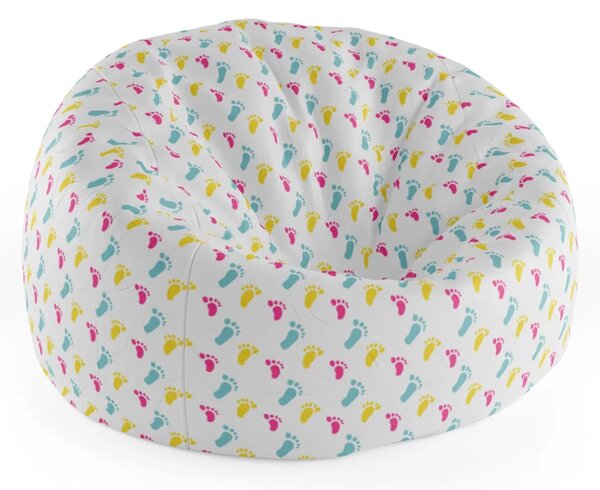 Sablio Sedací vak Cocoon Obtisk nožiček - 75 x 45 x 35 cm