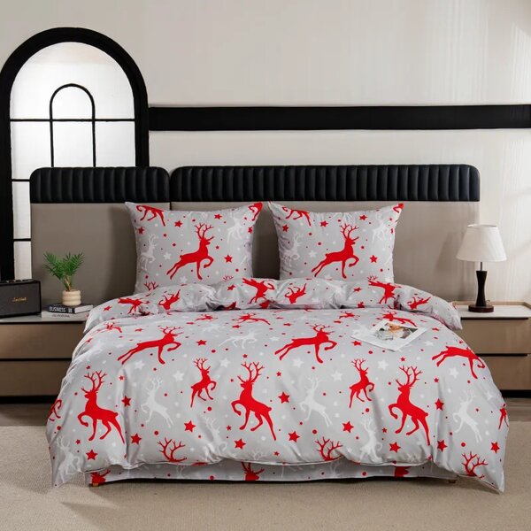 Povlečení z mikrovlákna SNOWDEER světle šedé Rozměr povlečení: 70 x 80 cm | 140 x 200 cm