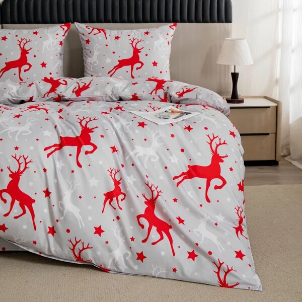 Povlečení z mikrovlákna SNOWDEER světle šedé Rozměr povlečení: 70 x 80 cm | 140 x 200 cm