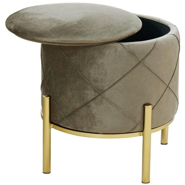 Ak furniture Taburet LIA béžový
