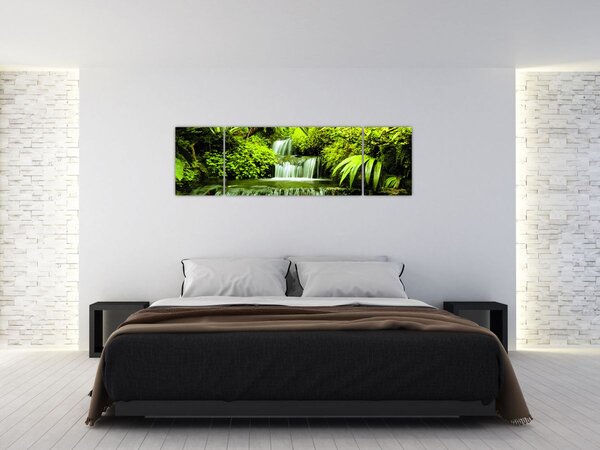 Obraz - Indonéské vodopády (170x50 cm)