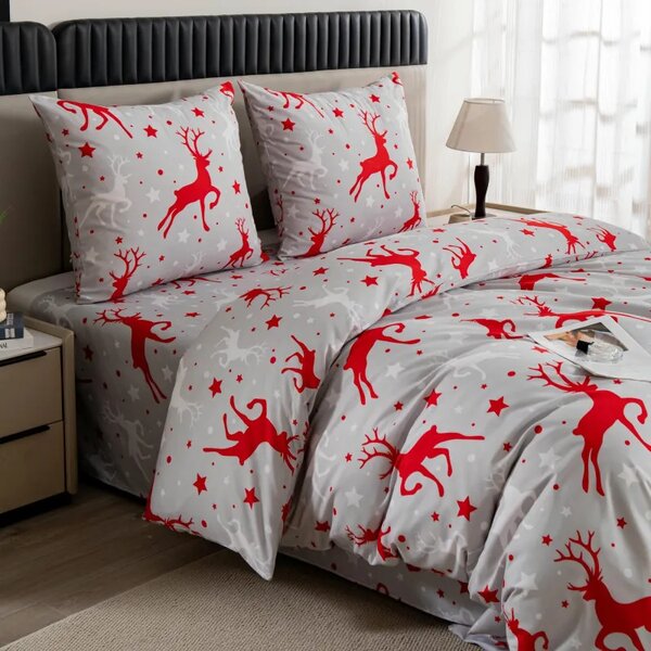 Povlečení z mikrovlákna SNOWDEER světle šedé Rozměr povlečení: 70 x 80 cm | 140 x 200 cm