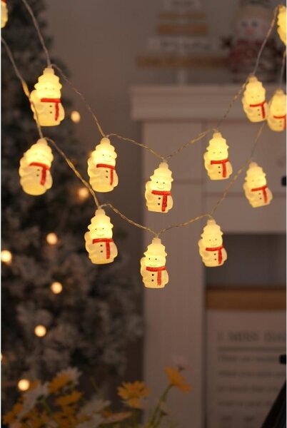 Retlux - LED řetěz 20xLED/3xAA/teplá bílá 3,3m sněhuláci