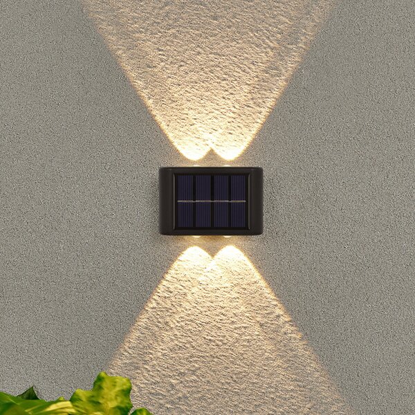 SOLIGHT LED solární nástěnné světlo, teplá a studená bílá, 15x10cm