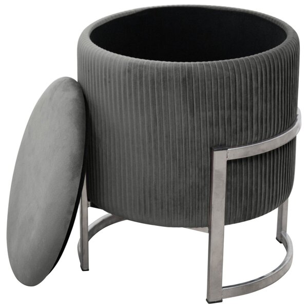 Ak furniture Taburet PURTO šedý