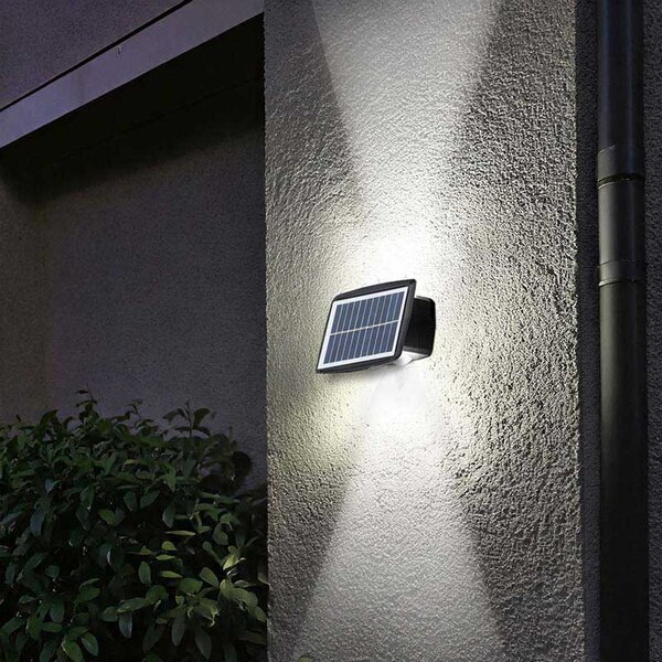 SOLIGHT LED solární nástěnné světlo, teplá a studená bílá, 15x10cm