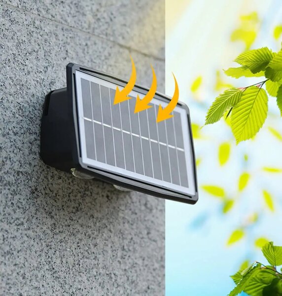 SOLIGHT LED solární nástěnné světlo, teplá a studená bílá, 15x10cm