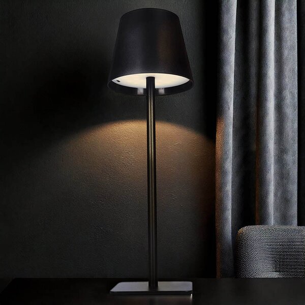 SOLIGHT LED nabíjecí lampička Lucca, 120lm, změna CCT, stmívání, černá