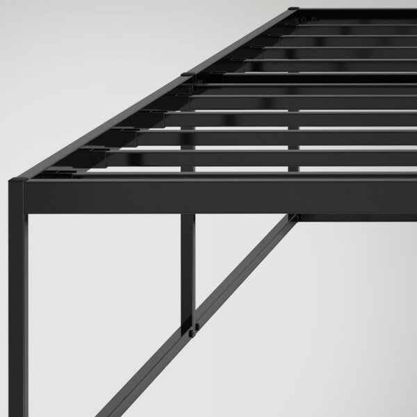 Kovová postel Scala - 200x100, v46 cm - Černá