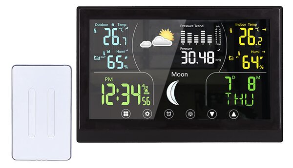 SOLIGHT Domácí meteostanice TE110B, černá