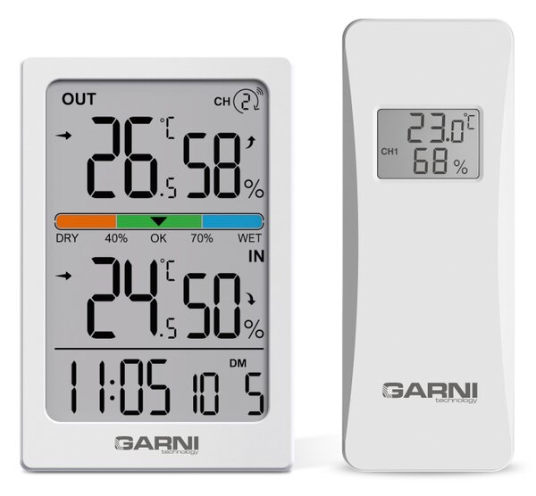 GARNI technology Bezdrátový digitální teploměr s vlhkoměrem GARNI 155TH