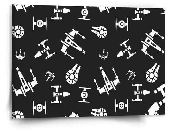 Sablio Obraz Star Wars Vesmírné lodě Pattern - 150x110 cm
