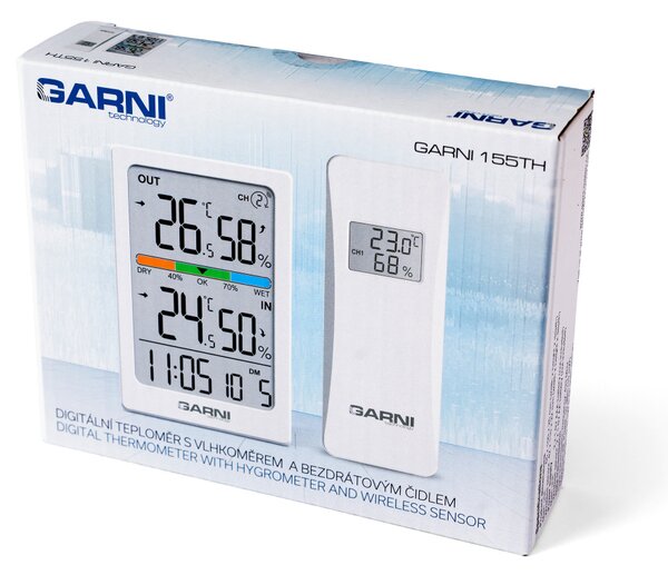 GARNI technology Bezdrátový digitální teploměr s vlhkoměrem GARNI 155TH