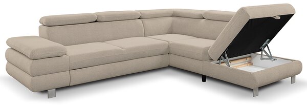 Sedací souprava CONTI NEW | 276x226 cm | PRAVÁ | rozkládací + úložný prostor | VÝBĚR TKANIN