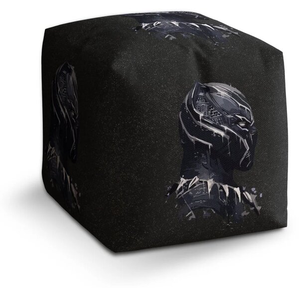 Sablio Taburet Cube BLACK PANTHER z profilu Vesmír - 40x40x40 cm