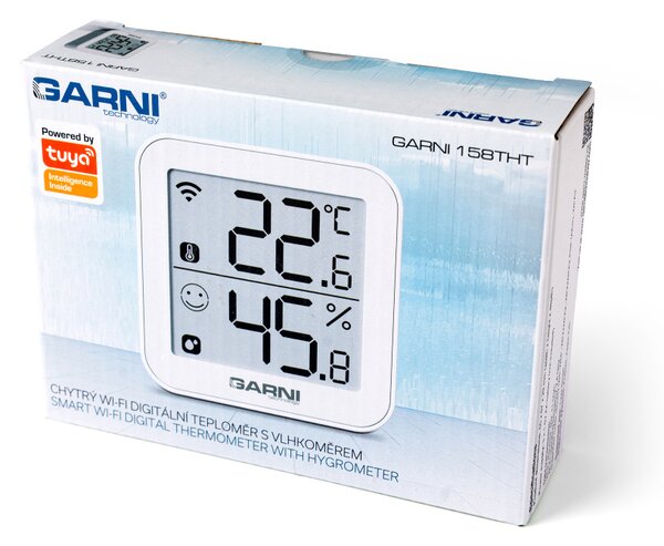 GARNI technology Chytrý vnitřní teploměr s vlhkoměrem GARNI 158THT