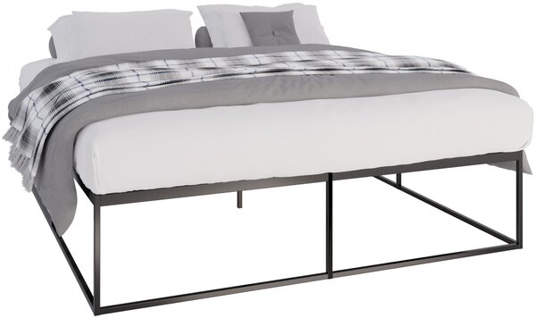 Kovová postel Scala - 200x180, v46 cm - Černá