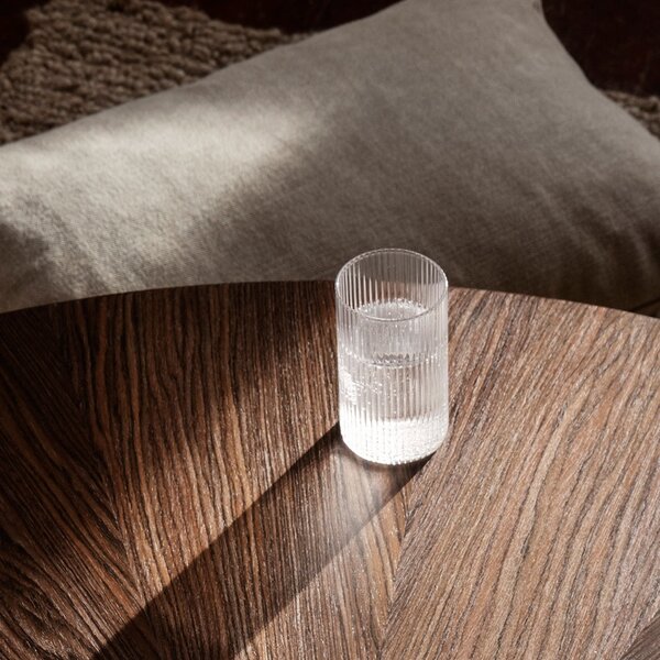FERM LIVING Sklenička a víčko karafy Ripple 1 l, Clear